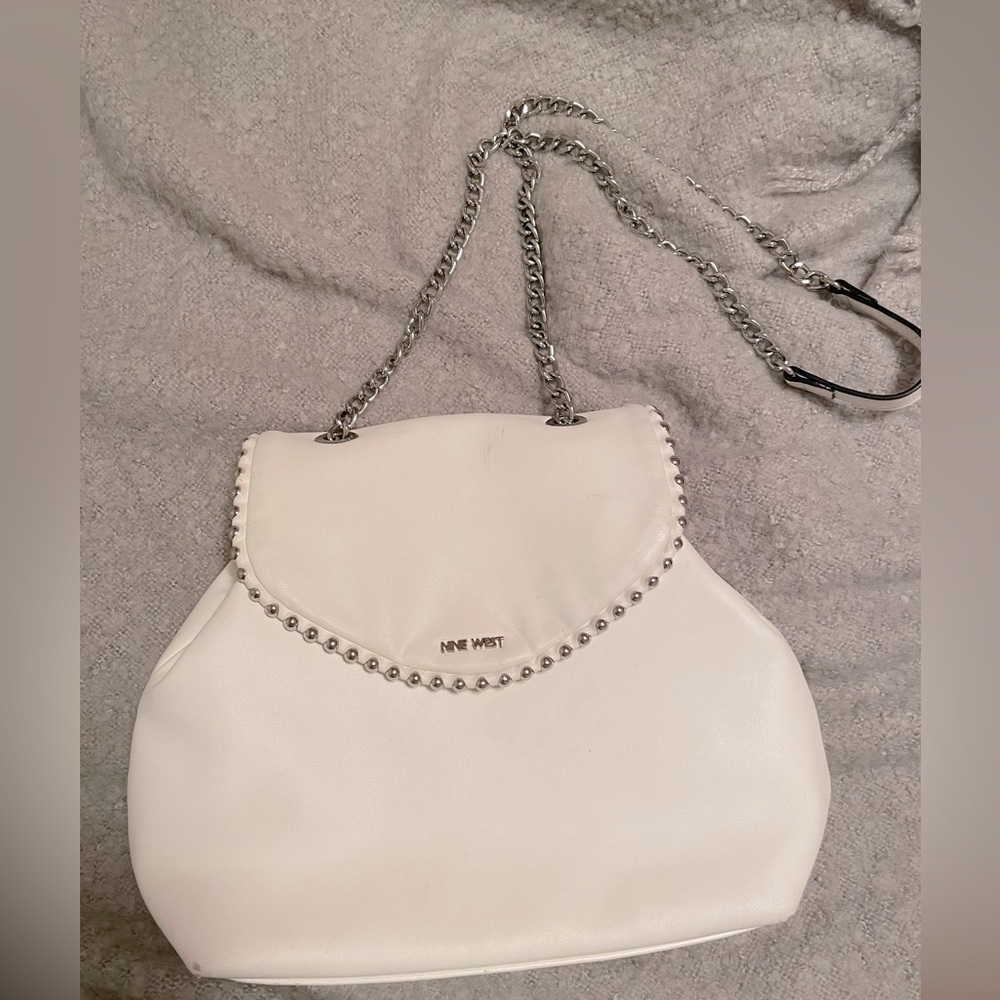 White faux leather Nine West bag